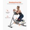 image:imageVEVOR AB Workout Machine Ab Workout Equipment at Home Gym Core amp Abdominal Trainers for Women 440 lbs Weight Capacity Strength Training Ab Cruncher Foldable Adjustable Fitness ExerciserWeight Adjustable