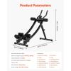 image:imageVEVOR AB Workout Machine Ab Workout Equipment at Home Gym Core amp Abdominal Trainers for Women 440 lbs Weight Capacity Strength Training Ab Cruncher Foldable Adjustable Fitness ExerciserHeight Adjustable