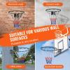 image:imageVEVOR Basketball Hoop 44 54 Inchs PC Backboard Wall Mounted Basketball Portable Hoop amp Goal Indoor amp Outdoor with HandCrank Adjustment Classic Basketball Court Teens Adults Schools ParksBlack Rim 18in
