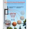 image:imageVEVOR Basketball Hoop 44 54 Inchs PC Backboard Wall Mounted Basketball Portable Hoop amp Goal Indoor amp Outdoor with HandCrank Adjustment Classic Basketball Court Teens Adults Schools ParksBlack Goal 44in