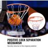 image:imageVEVOR Basketball Hoop 44 54 Inchs PC Backboard Wall Mounted Basketball Portable Hoop amp Goal Indoor amp Outdoor with HandCrank Adjustment Classic Basketball Court Teens Adults Schools ParksOrange Upgraded Rim 18in