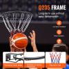 image:imageVEVOR Basketball Hoop 44 54 Inchs PC Backboard Wall Mounted Basketball Portable Hoop amp Goal Indoor amp Outdoor with HandCrank Adjustment Classic Basketball Court Teens Adults Schools ParksBlack Rim 18in