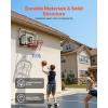 image:imageVEVOR Basketball Hoop 44 54 Inchs PC Backboard Wall Mounted Basketball Portable Hoop amp Goal Indoor amp Outdoor with HandCrank Adjustment Classic Basketball Court Teens Adults Schools ParksBlack Goal 44in