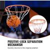 image:imageVEVOR Basketball Hoop 44 54 Inchs PC Backboard Wall Mounted Basketball Portable Hoop amp Goal Indoor amp Outdoor with HandCrank Adjustment Classic Basketball Court Teens Adults Schools ParksOrange Rim 18in