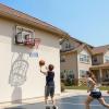 image:imageVEVOR Basketball Hoop 44 54 Inchs PC Backboard Wall Mounted Basketball Portable Hoop amp Goal Indoor amp Outdoor with HandCrank Adjustment Classic Basketball Court Teens Adults Schools ParksBlack Goal 44in