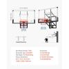 image:imageVEVOR Basketball Hoop 44 54 Inchs PC Backboard Wall Mounted Basketball Portable Hoop amp Goal Indoor amp Outdoor with HandCrank Adjustment Classic Basketball Court Teens Adults Schools ParksBlack Goal 54in