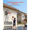 image:imageVEVOR Basketball Hoop 44 54 Inchs PC Backboard Wall Mounted Basketball Portable Hoop amp Goal Indoor amp Outdoor with HandCrank Adjustment Classic Basketball Court Teens Adults Schools ParksBlack Goal 54in