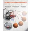 image:imageVEVOR Basketball Hoop 44 54 Inchs PC Backboard Wall Mounted Basketball Portable Hoop amp Goal Indoor amp Outdoor with HandCrank Adjustment Classic Basketball Court Teens Adults Schools ParksBlack Goal 54in