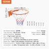 image:imageVEVOR Basketball Hoop 44 54 Inchs PC Backboard Wall Mounted Basketball Portable Hoop amp Goal Indoor amp Outdoor with HandCrank Adjustment Classic Basketball Court Teens Adults Schools ParksOrange Upgraded Rim 18in