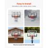 image:imageVEVOR Basketball Hoop 44 54 Inchs PC Backboard Wall Mounted Basketball Portable Hoop amp Goal Indoor amp Outdoor with HandCrank Adjustment Classic Basketball Court Teens Adults Schools ParksBlack Goal 44in