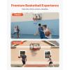 image:imageVEVOR Basketball Hoop 44 54 Inchs PC Backboard Wall Mounted Basketball Portable Hoop amp Goal Indoor amp Outdoor with HandCrank Adjustment Classic Basketball Court Teens Adults Schools ParksBlack Goal 44in