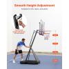 image:imageVEVOR Basketball Rim 18 Basketball Hoop 44 48 50 54 Inchs PC Backboard 4410FT Height Adjustable Basketball Portable Hoopamp Goal IndoorOutdoor Classic Basketball Court Teen Adult School ParkPurple Quickly Adjust 48in