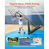 image:imageVEVOR Basketball Rim 18 Basketball Hoop 44 48 50 54 Inchs PC Backboard 4410FT Height Adjustable Basketball Portable Hoopamp Goal IndoorOutdoor Classic Basketball Court Teen Adult School ParkPurple Quickly Adjust 48in