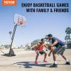image:imageVEVOR Basketball Rim 18 Basketball Hoop 44 48 50 54 Inchs PC Backboard 4410FT Height Adjustable Basketball Portable Hoopamp Goal IndoorOutdoor Classic Basketball Court Teen Adult School ParkWhite 50in