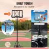 image:imageVEVOR Basketball Rim 18 Basketball Hoop 44 48 50 54 Inchs PC Backboard 4410FT Height Adjustable Basketball Portable Hoopamp Goal IndoorOutdoor Classic Basketball Court Teen Adult School ParkBlack 44in