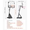 image:imageVEVOR Basketball Rim 18 Basketball Hoop 44 48 50 54 Inchs PC Backboard 4410FT Height Adjustable Basketball Portable Hoopamp Goal IndoorOutdoor Classic Basketball Court Teen Adult School ParkBlack Quickly Adjust 44in