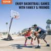 image:imageVEVOR Basketball Rim 18 Basketball Hoop 44 48 50 54 Inchs PC Backboard 4410FT Height Adjustable Basketball Portable Hoopamp Goal IndoorOutdoor Classic Basketball Court Teen Adult School ParkWhite 54in