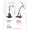 image:imageVEVOR Basketball Rim 18 Basketball Hoop 44 48 50 54 Inchs PC Backboard 4410FT Height Adjustable Basketball Portable Hoopamp Goal IndoorOutdoor Classic Basketball Court Teen Adult School ParkPurple Quickly Adjust 48in