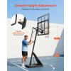 image:imageVEVOR Basketball Rim 18 Basketball Hoop 44 48 50 54 Inchs PC Backboard 4410FT Height Adjustable Basketball Portable Hoopamp Goal IndoorOutdoor Classic Basketball Court Teen Adult School ParkBlack Quickly Adjust 44in