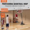 image:imageVEVOR Basketball Rim 18 Basketball Hoop 44 48 50 54 Inchs PC Backboard 4410FT Height Adjustable Basketball Portable Hoopamp Goal IndoorOutdoor Classic Basketball Court Teen Adult School ParkWhite 50in