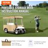 image:imageVEVOR Golf Cart Enclosure Polyester Driving Enclosure Club Car Covers Universal Fits for Most Brand Carts Sunproof and Dustproof Outdoor Cart Cover300DBeige 787x433x622