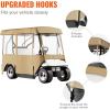 image:imageVEVOR Golf Cart Enclosure Polyester Driving Enclosure Club Car Covers Universal Fits for Most Brand Carts Sunproof and Dustproof Outdoor Cart Cover300DBeige 787x433x622