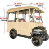 image:imageVEVOR Golf Cart Enclosure Polyester Driving Enclosure Club Car Covers Universal Fits for Most Brand Carts Sunproof and Dustproof Outdoor Cart Cover300DBeige 787x433x622