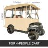 image:imageVEVOR Golf Cart Enclosure Polyester Driving Enclosure Club Car Covers Universal Fits for Most Brand Carts Sunproof and Dustproof Outdoor Cart Cover300DBeige 787x433x622