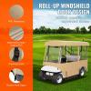 image:imageVEVOR Golf Cart Enclosure Polyester Driving Enclosure Club Car Covers Universal Fits for Most Brand Carts Sunproof and Dustproof Outdoor Cart Cover300DBeige 787x433x622