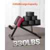 image:imageVEVOR MultiFunctional Weight Bench for Full Body Workout Roman Chair Hyperextension Bench 330 lbs Adjustable amp Foldable Equipment for Back Arm Core Ab Workout Sit Up Exercise Machine for Home Gym