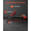 image:imageVEVOR MultiFunctional Weight Bench for Full Body Workout Roman Chair Hyperextension Bench 660 lbs Adjustable Extension Equipment for Back Arm Core Ab Workout Sit Up Exercise Machine for Home Gym