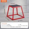 image:imageVEVOR Plyometric Jump Box 18 Inch Plyo Box Steel Plyometric Platform and Jumping Agility Box AntiSlip Fitness Exercise Step Up Box for Home Gym Training Conditioning Strength TrainingRed
