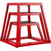 image:imageVEVOR Plyometric Jump Box 18 Inch Plyo Box Steel Plyometric Platform and Jumping Agility Box AntiSlip Fitness Exercise Step Up Box for Home Gym Training Conditioning Strength TrainingRed