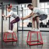 image:imageVEVOR Plyometric Jump Box 18 Inch Plyo Box Steel Plyometric Platform and Jumping Agility Box AntiSlip Fitness Exercise Step Up Box for Home Gym Training Conditioning Strength TrainingRed