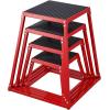 image:imageVEVOR Plyometric Jump Box 18 Inch Plyo Box Steel Plyometric Platform and Jumping Agility Box AntiSlip Fitness Exercise Step Up Box for Home Gym Training Conditioning Strength TrainingRed
