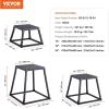 image:imageVEVOR Plyometric Jump Box 18 Inch Plyo Box Steel Plyometric Platform and Jumping Agility Box AntiSlip Fitness Exercise Step Up Box for Home Gym Training Conditioning Strength TrainingBlack