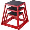 image:imageVEVOR Plyometric Jump Box 18 Inch Plyo Box Steel Plyometric Platform and Jumping Agility Box AntiSlip Fitness Exercise Step Up Box for Home Gym Training Conditioning Strength TrainingRed