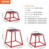 image:imageVEVOR Plyometric Jump Box 18 Inch Plyo Box Steel Plyometric Platform and Jumping Agility Box AntiSlip Fitness Exercise Step Up Box for Home Gym Training Conditioning Strength TrainingRed