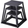 image:imageVEVOR Plyometric Jump Box 18 Inch Plyo Box Steel Plyometric Platform and Jumping Agility Box AntiSlip Fitness Exercise Step Up Box for Home Gym Training Conditioning Strength TrainingBlack