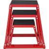 image:imageVEVOR Plyometric Jump Box 18 Inch Plyo Box Steel Plyometric Platform and Jumping Agility Box AntiSlip Fitness Exercise Step Up Box for Home Gym Training Conditioning Strength TrainingRed