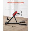 image:imageVEVOR Roman Chair Hyperextension Bench 300 lbs Adjustable Extension Machine MultiFunction Exercise Equipment for Glute Hamstring Lower Back and Ab Workout Fitness Weight Bench for Home Gym