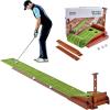 image:imageVEVOR Golf Putting Mat Putting Green Indoor Putting Matt for Indoors Sports Spin n Putt Golf Game Perfect Practice Putting Mat Golf Putting Mats Practice AutoBall Return2 Holes