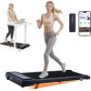 image:imageVEVOR Walking Pad with Handle Bar Under Desk Treadmill for Home Office 25HP Walking Jogging Running Machine Speed 6276MPH Folding Treadmill with Remote Control and LED DisplayRed