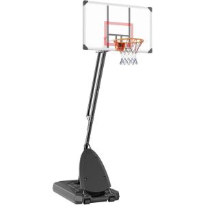 image:imageVEVOR Basketball Rim 18 Basketball Hoop 44 48 50 54 Inchs PC Backboard 4410FT Height Adjustable Basketball Portable Hoopamp Goal IndoorOutdoor Classic Basketball Court Teen Adult School ParkWhite 50in