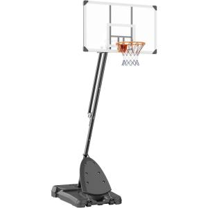 image:imageVEVOR Basketball Rim 18 Basketball Hoop 44 48 50 54 Inchs PC Backboard 4410FT Height Adjustable Basketball Portable Hoopamp Goal IndoorOutdoor Classic Basketball Court Teen Adult School ParkWhite 54in