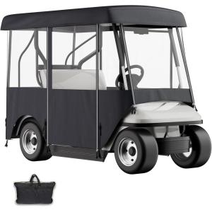 image:imageVEVOR Golf Cart Enclosure Polyester Driving Enclosure Club Car Covers Universal Fits for Most Brand Carts Sunproof and Dustproof Outdoor Cart Cover300D 787x433x622