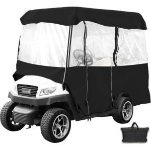 image:imageVEVOR Golf Cart Enclosure Polyester Driving Enclosure Club Car Covers Universal Fits for Most Brand Carts Sunproof and Dustproof Outdoor Cart Cover300D 866x433x622
