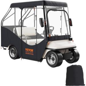 image:imageVEVOR Golf Cart Enclosure Polyester Driving Enclosure Club Car Covers Universal Fits for Most Brand Carts Sunproof and Dustproof Outdoor Cart Cover420D 97x43x55