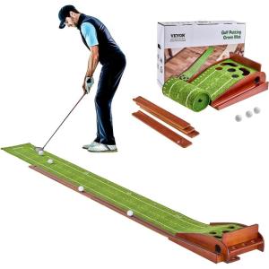 image:imageVEVOR Golf Putting Mat Putting Green Indoor Putting Matt for Indoors Sports Spin n Putt Golf Game Perfect Practice Putting Mat Golf Putting Mats Practice AutoBall Return5 Holes