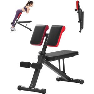 image:imageVEVOR MultiFunctional Weight Bench for Full Body Workout Roman Chair Hyperextension Bench 330 lbs Adjustable amp Foldable Equipment for Back Arm Core Ab Workout Sit Up Exercise Machine for Home Gym